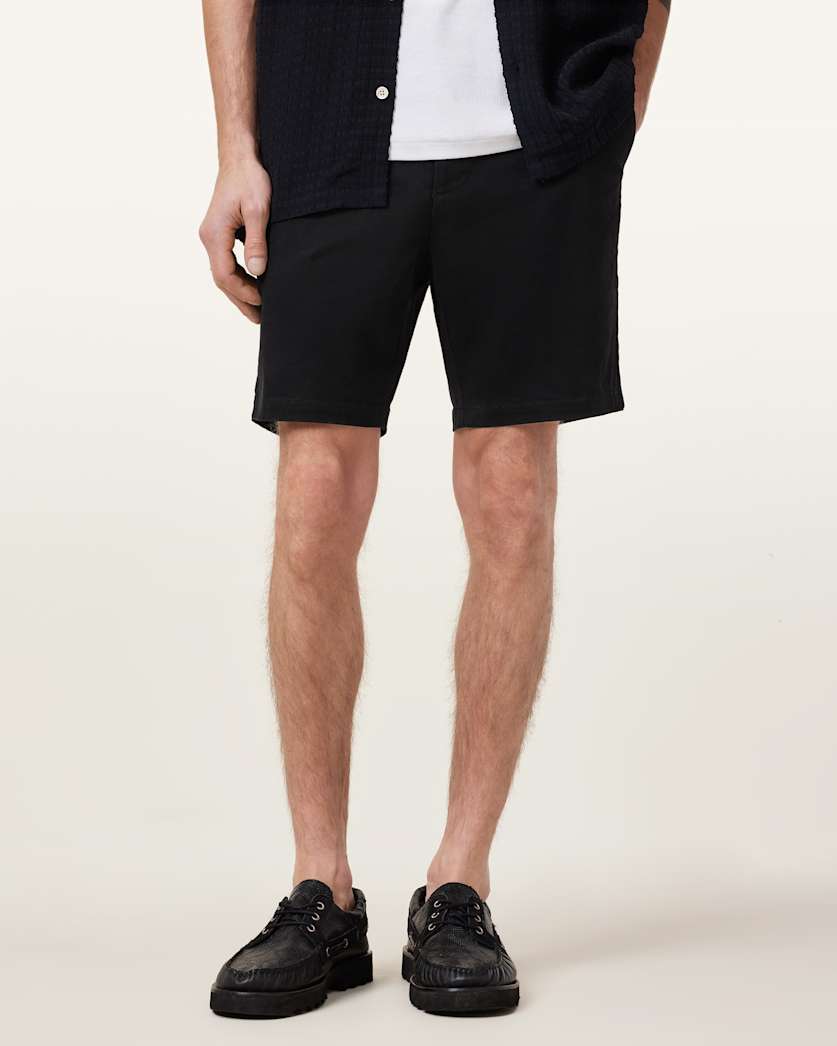 all saints Neiva Slim Stretch Shorts Koto Black