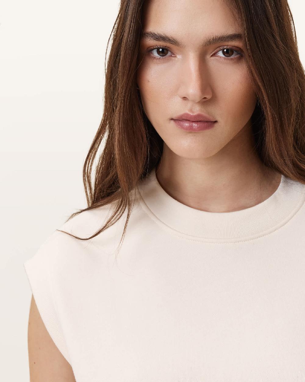 All Saints Nila Relaxed Fit Tank Top Tofu White