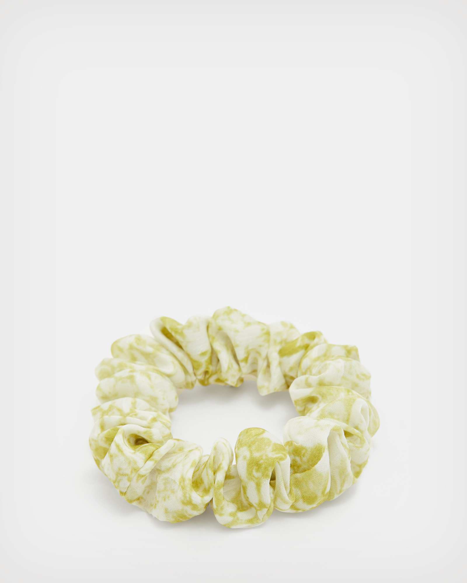 All Saints Noche Mini Scrunchie Lime Green