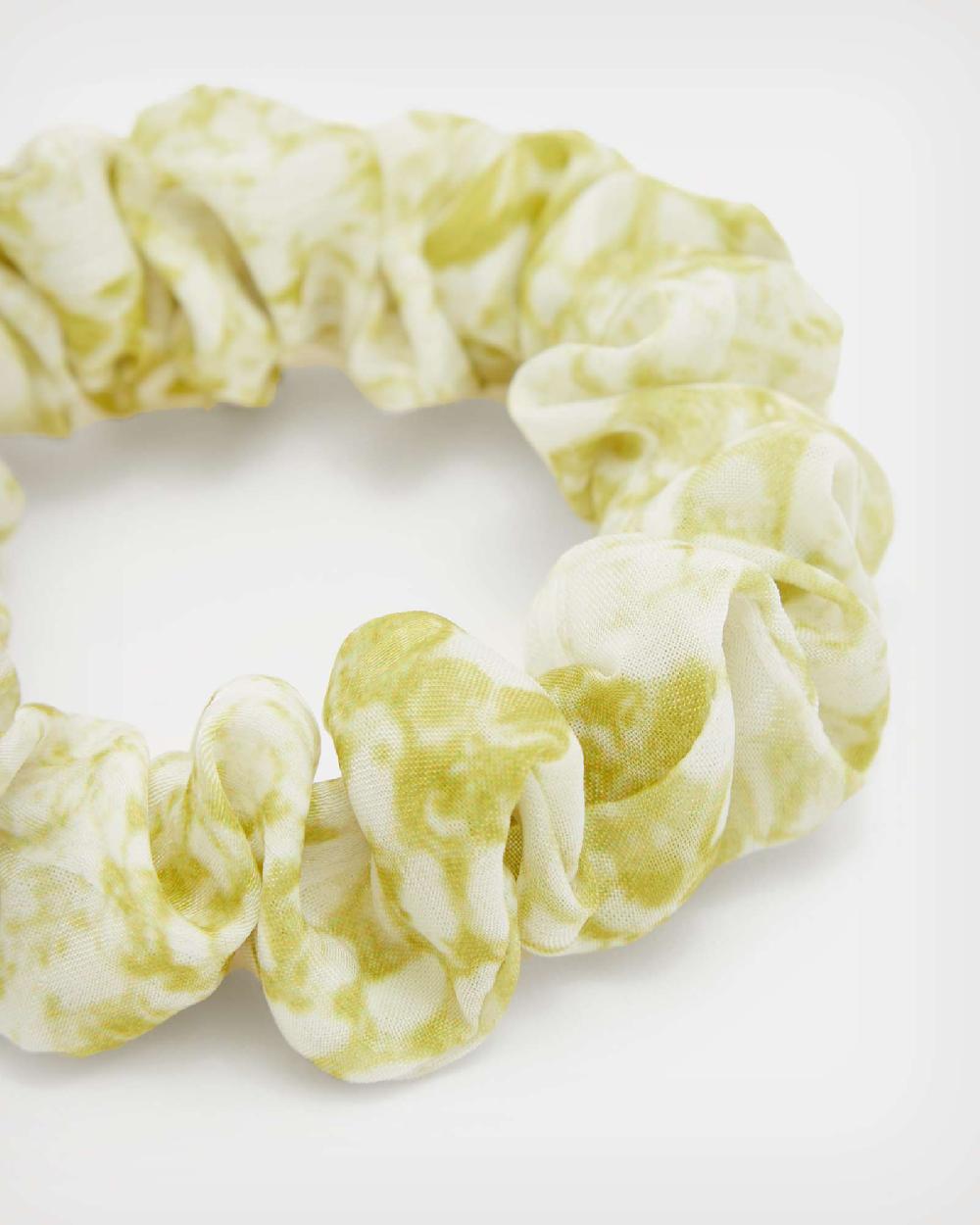 All Saints Noche Mini Scrunchie Lime Green