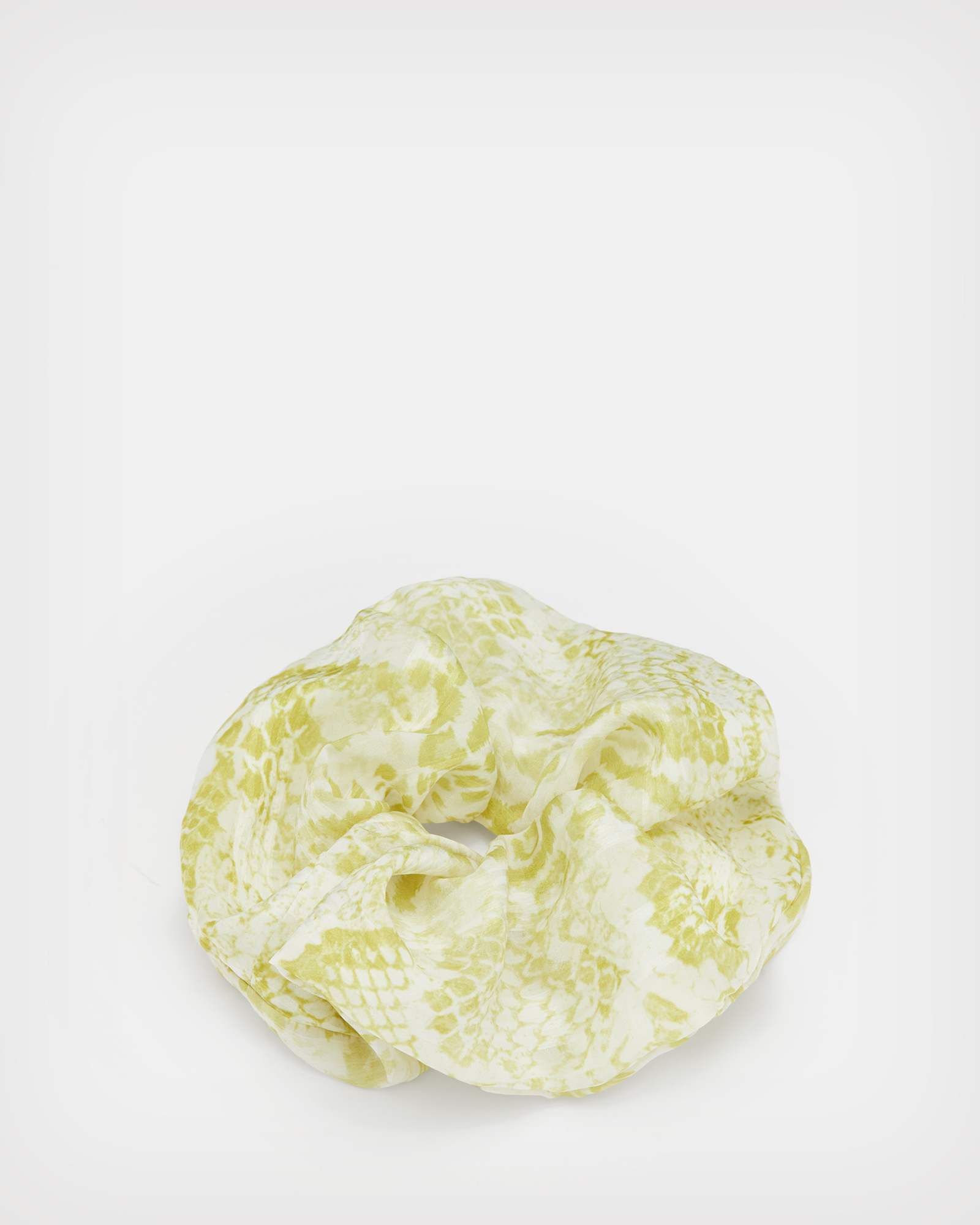 All Saints Noche Oversized Scrunchiee Lime Green