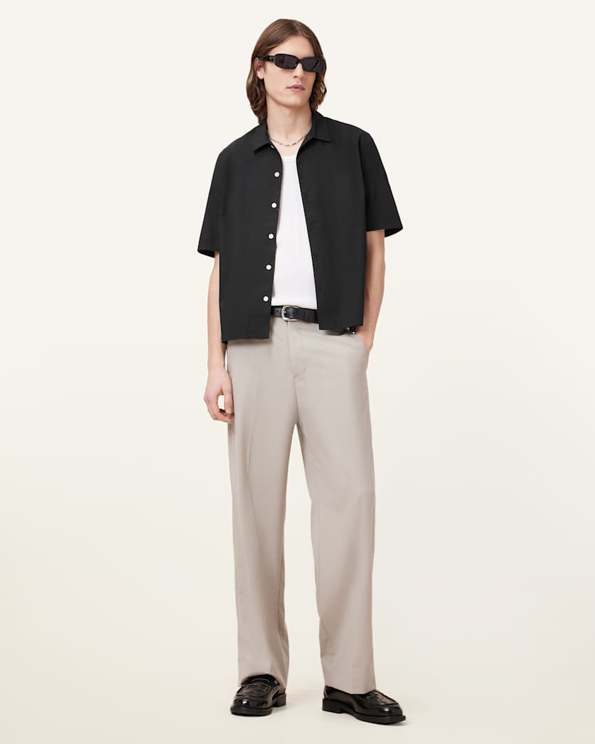 all saints Nyon Short Sleeve Shirt Black