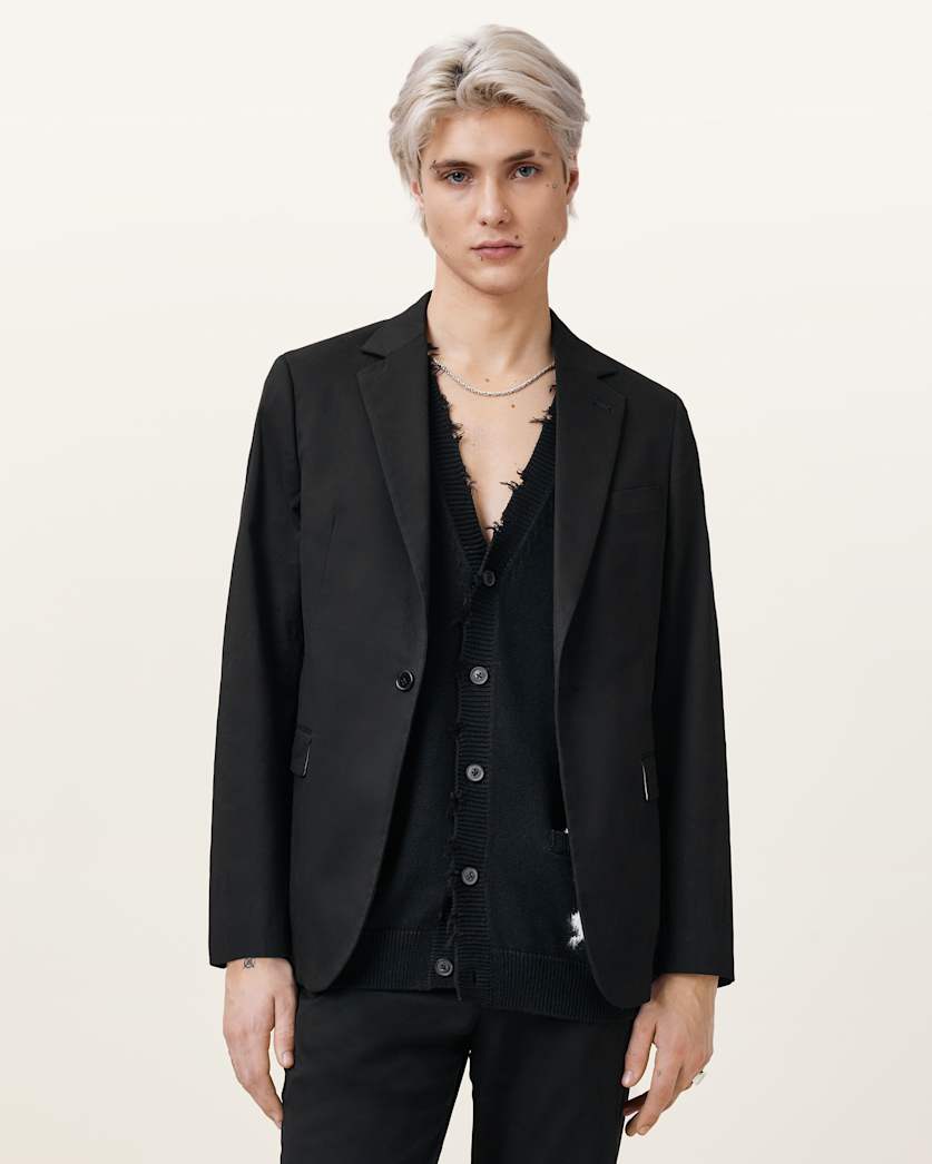 all saints Odin Slim Fit Blazer Black