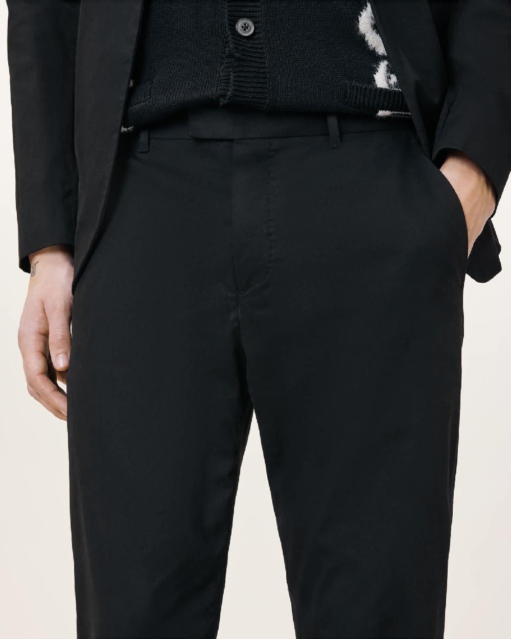 All Saints Odin Straight Leg Tailored Pants Black