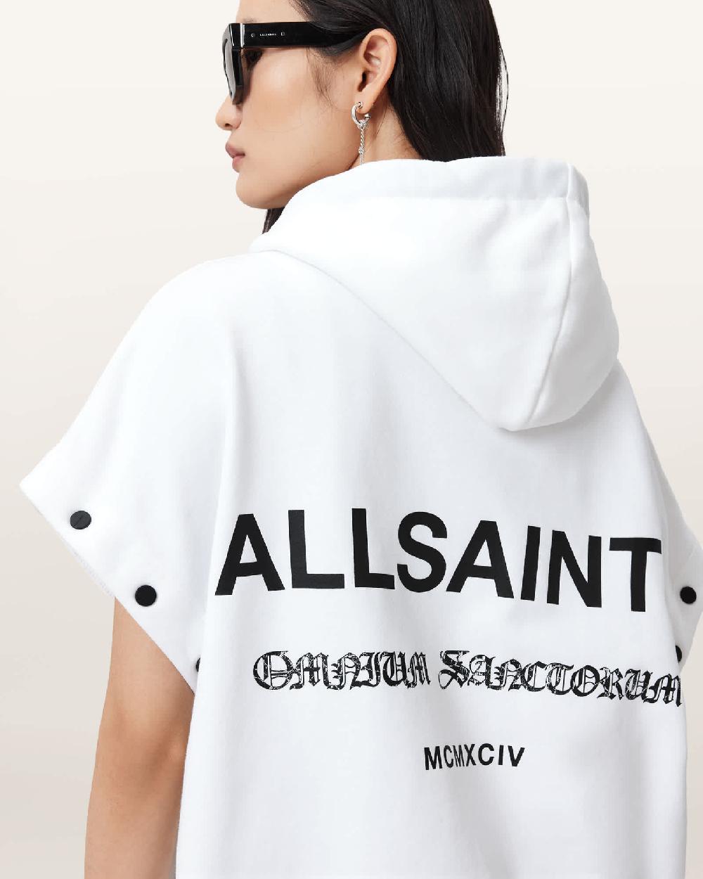 All Saints Omnium Amphia Hoodie Optic White