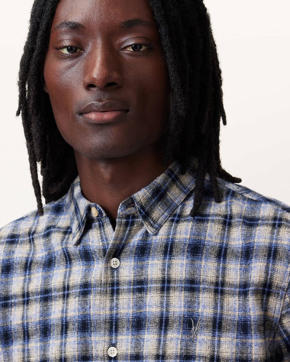 All Saints Orin Long Sleeve Shirt Glam Purple