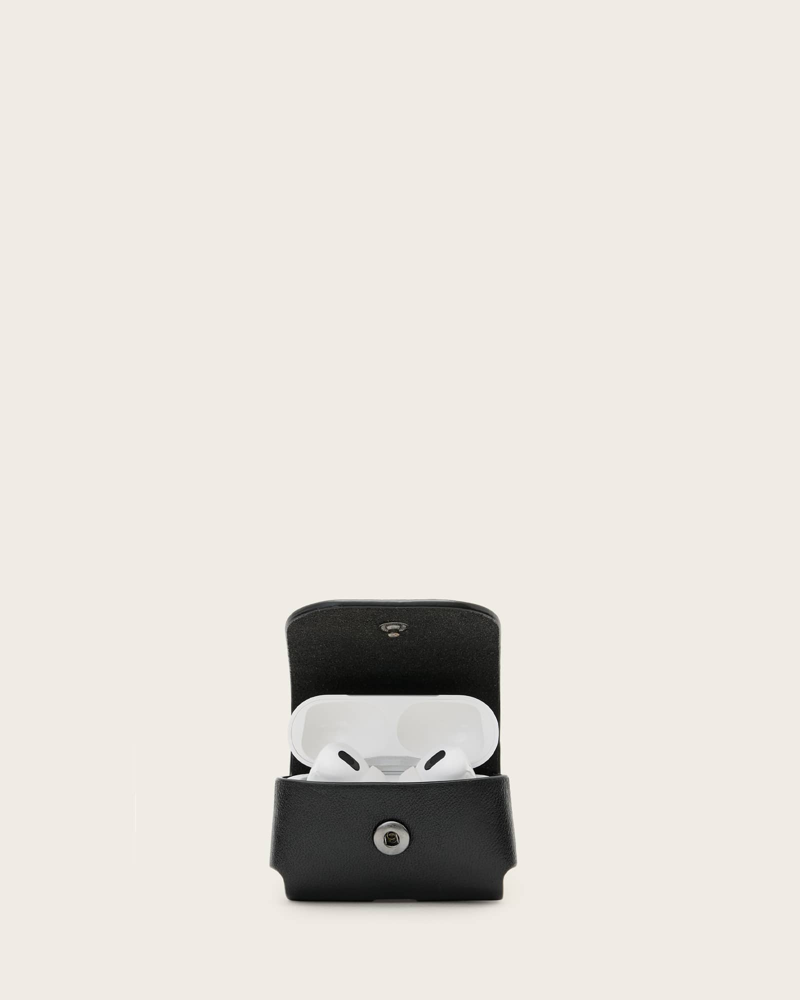 All Saints Orlando Leather AirPod Case Black