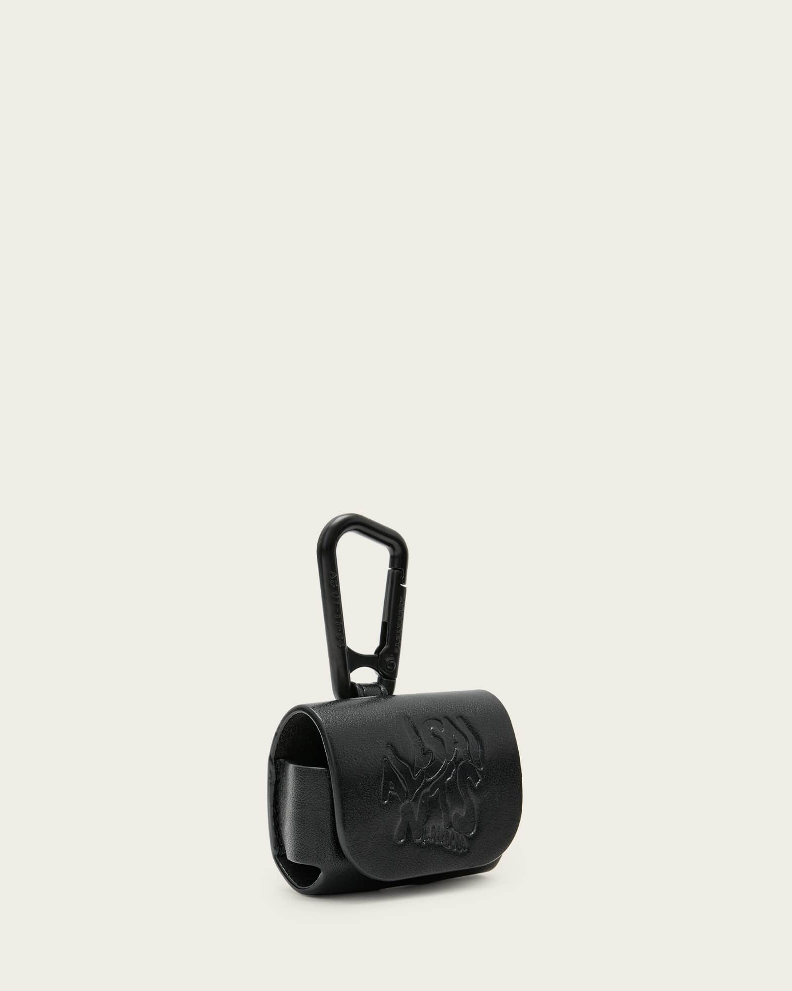 All Saints Orlando Leather AirPod Case Black