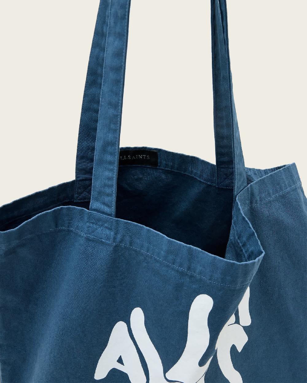 All Saints Orlando Logo Printed Tote Bag Cove Blue