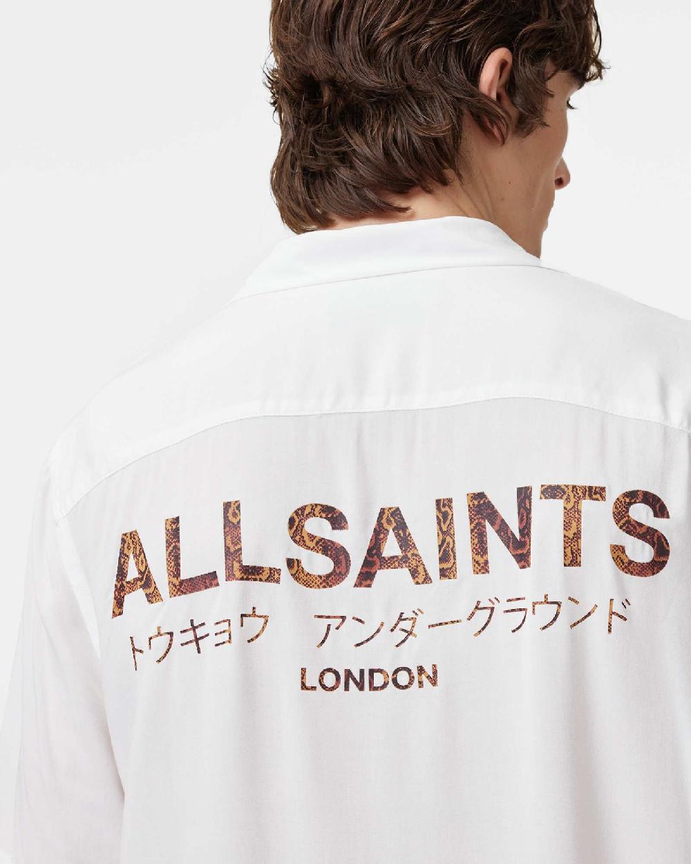All Saints Ouija Relaxed Fit Shirt Ecru White
