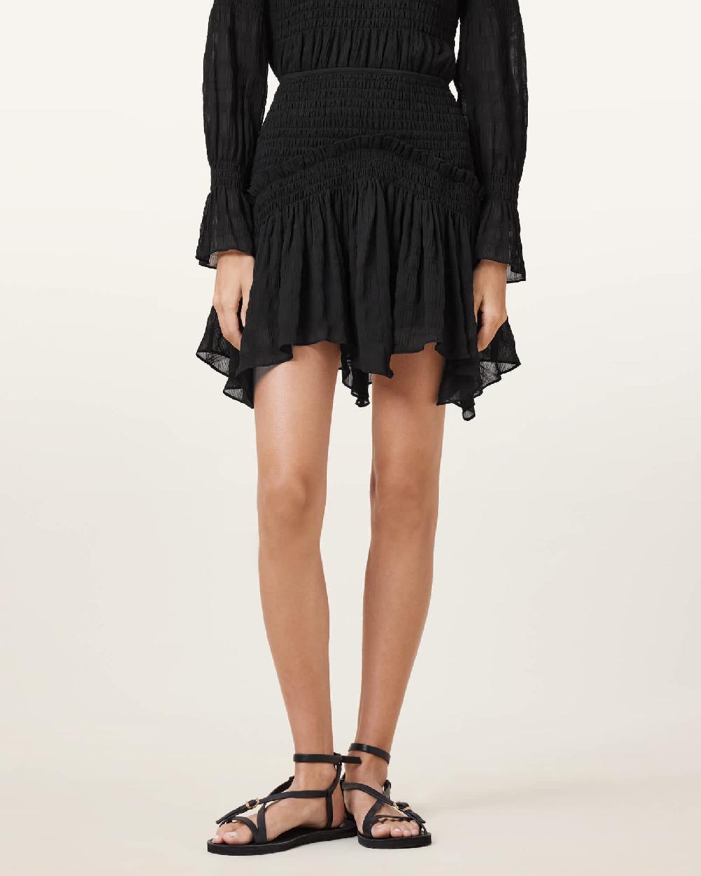 All Saints Pamela High-Rise Mini Skirt Black