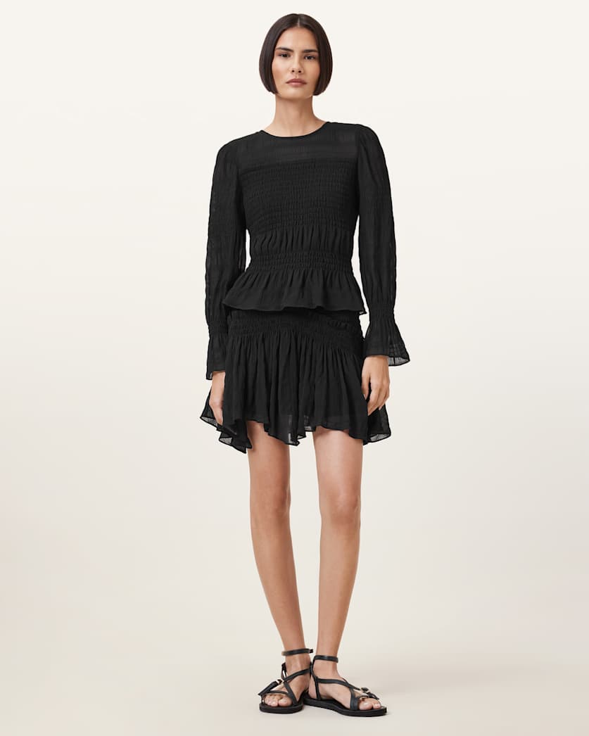 all saints Pamela High-Rise Mini Skirt Black