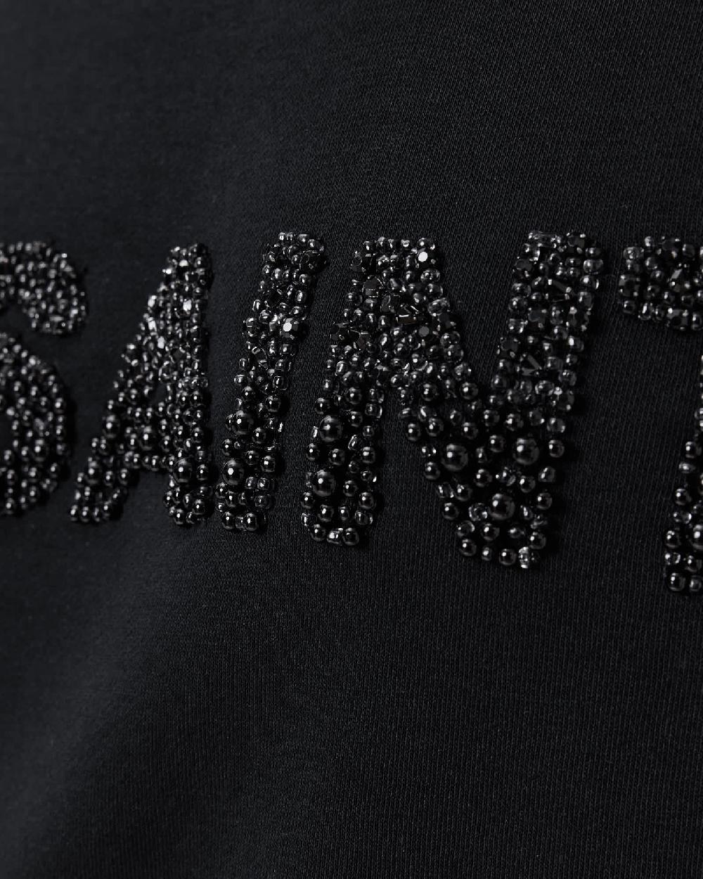 All Saints Pearl Separo Sequin Sweatshirt Black