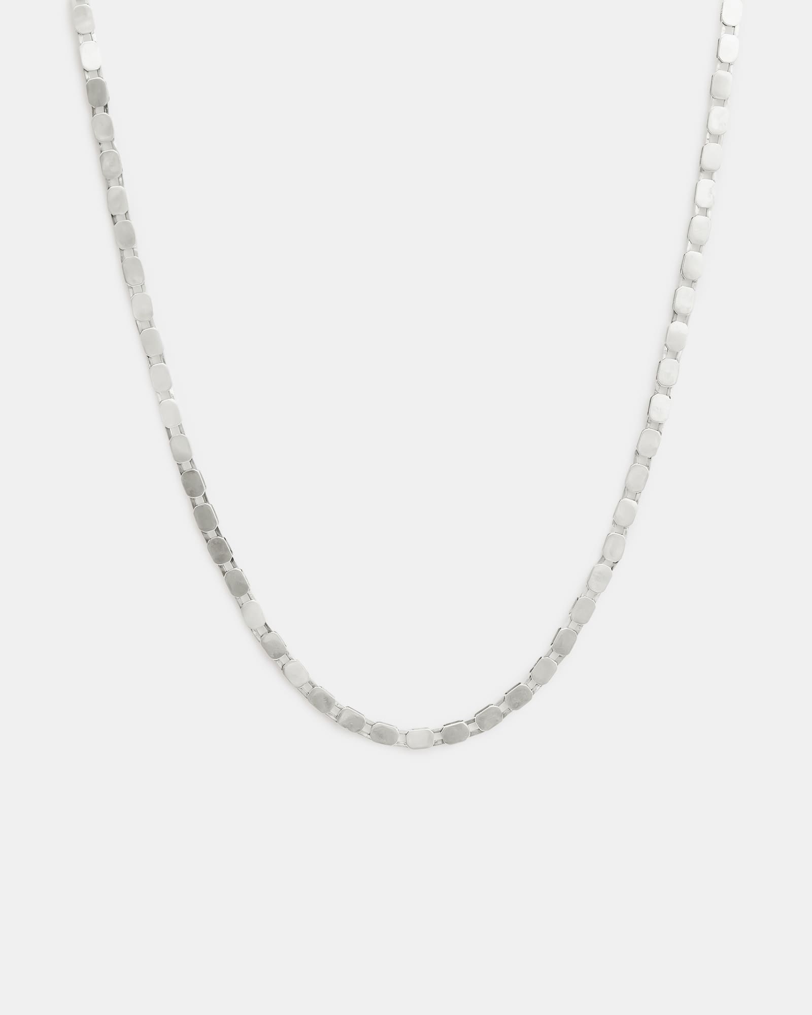 All Saints Pelter Chain Necklace Warm Silver