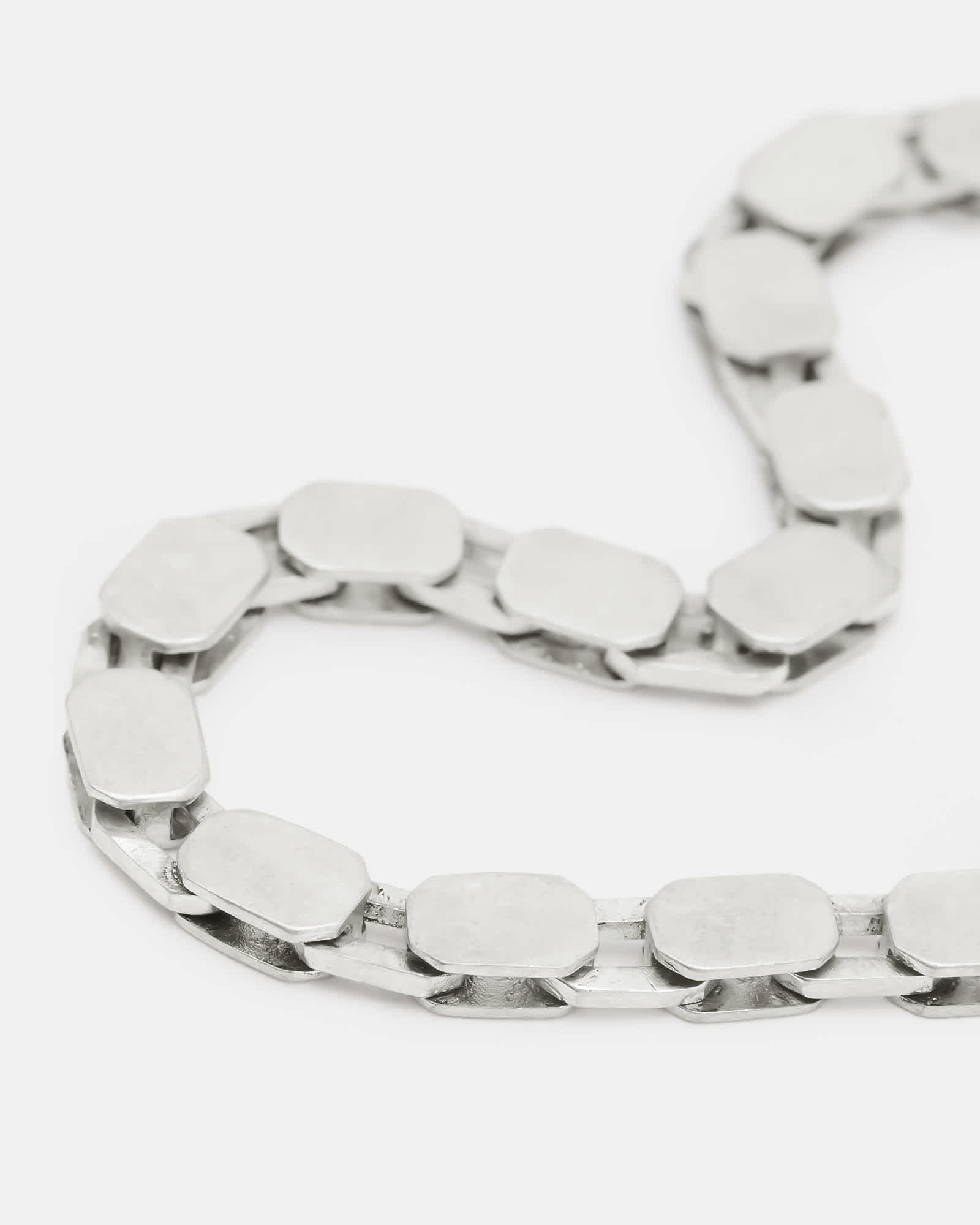 All Saints Pelter Chain Necklace Warm Silver