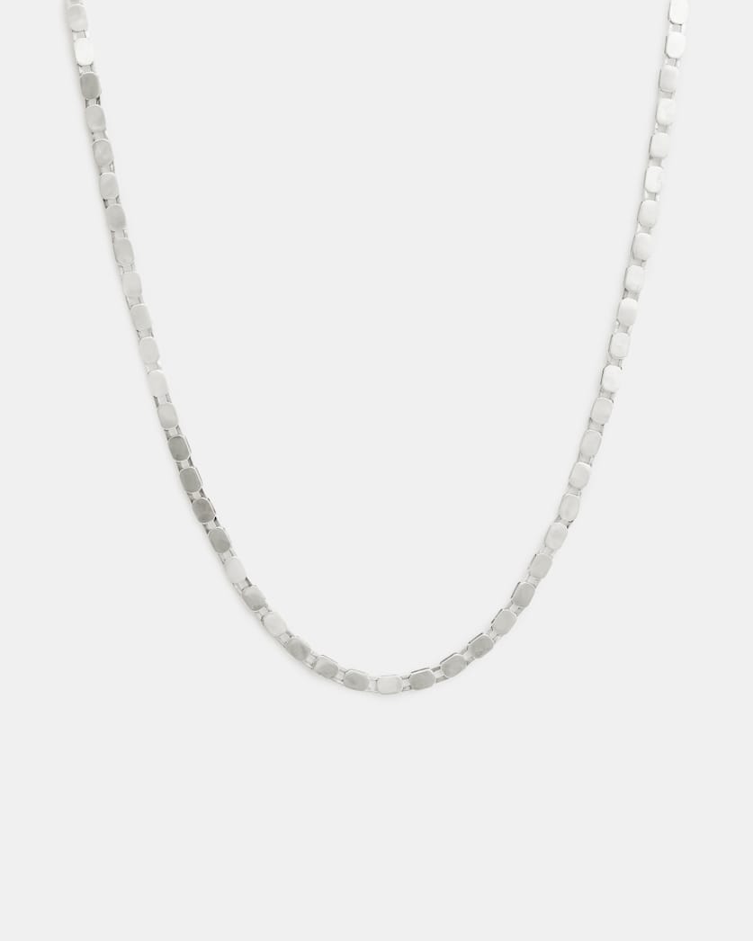 all saints Pelter Chain Necklace Warm Silver