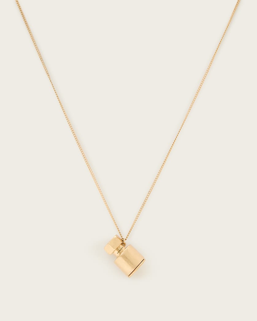 all saints Perfume Chain Necklace Warm Brass
