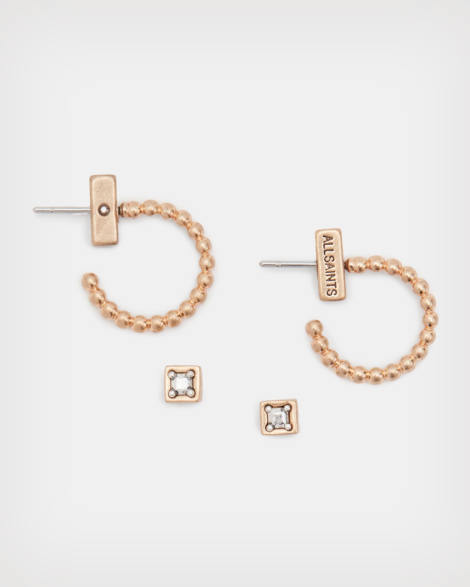 All Saints Piper Earring Set Warm Brass