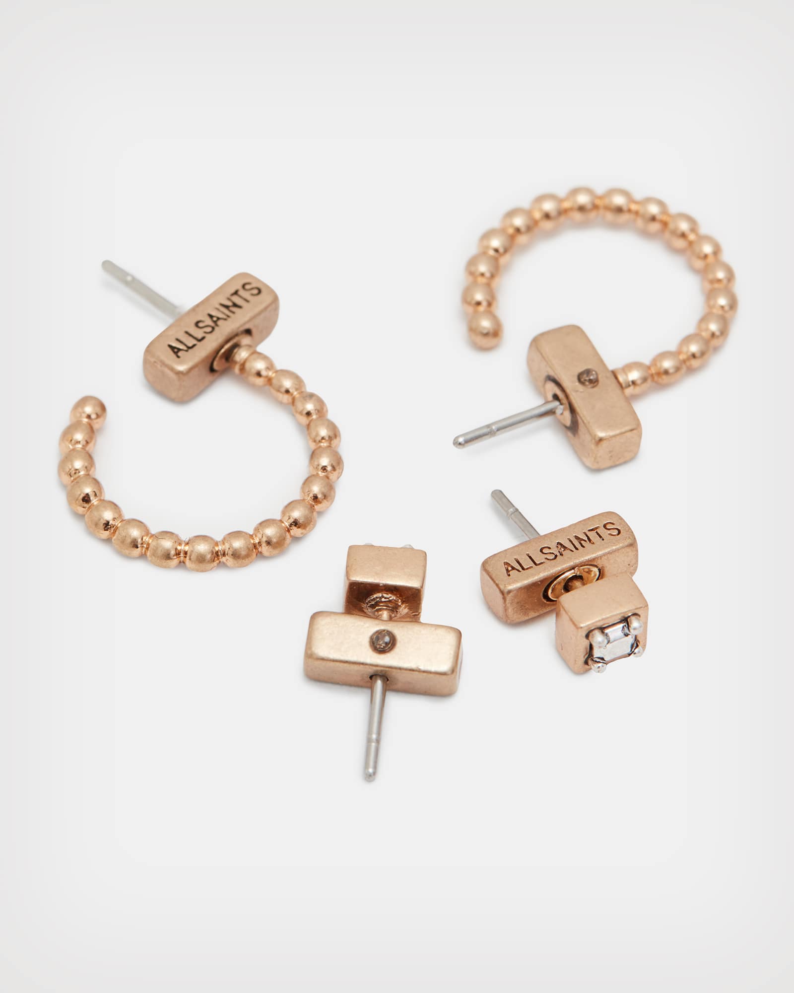 All Saints Piper Earring Set Warm Brass