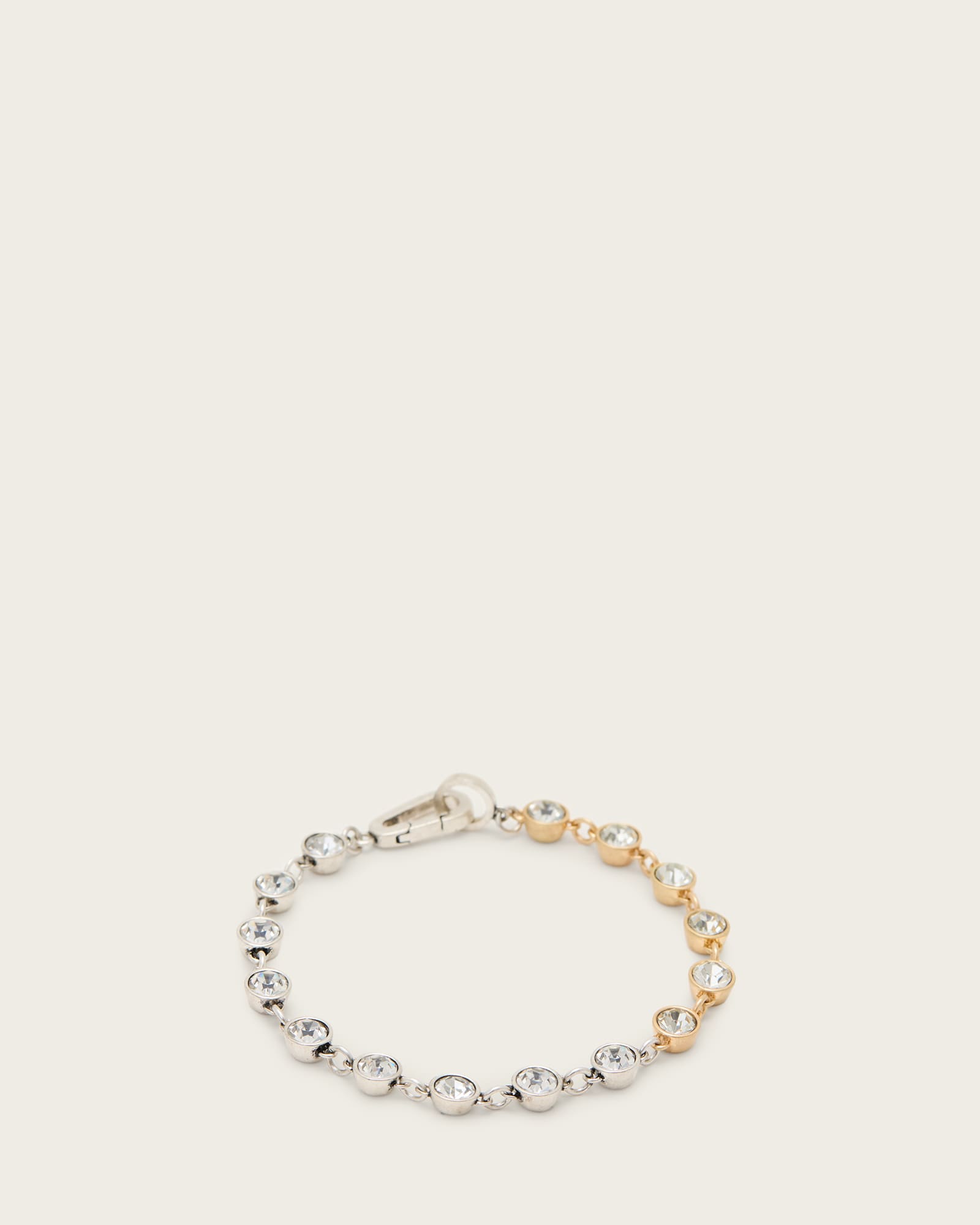 All Saints Pippa Crystal Bracelet Warm Silver Mix