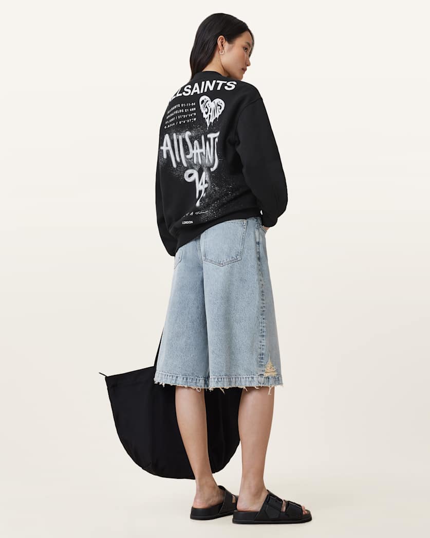 all saints Poster Belle Jersey Bomber Black