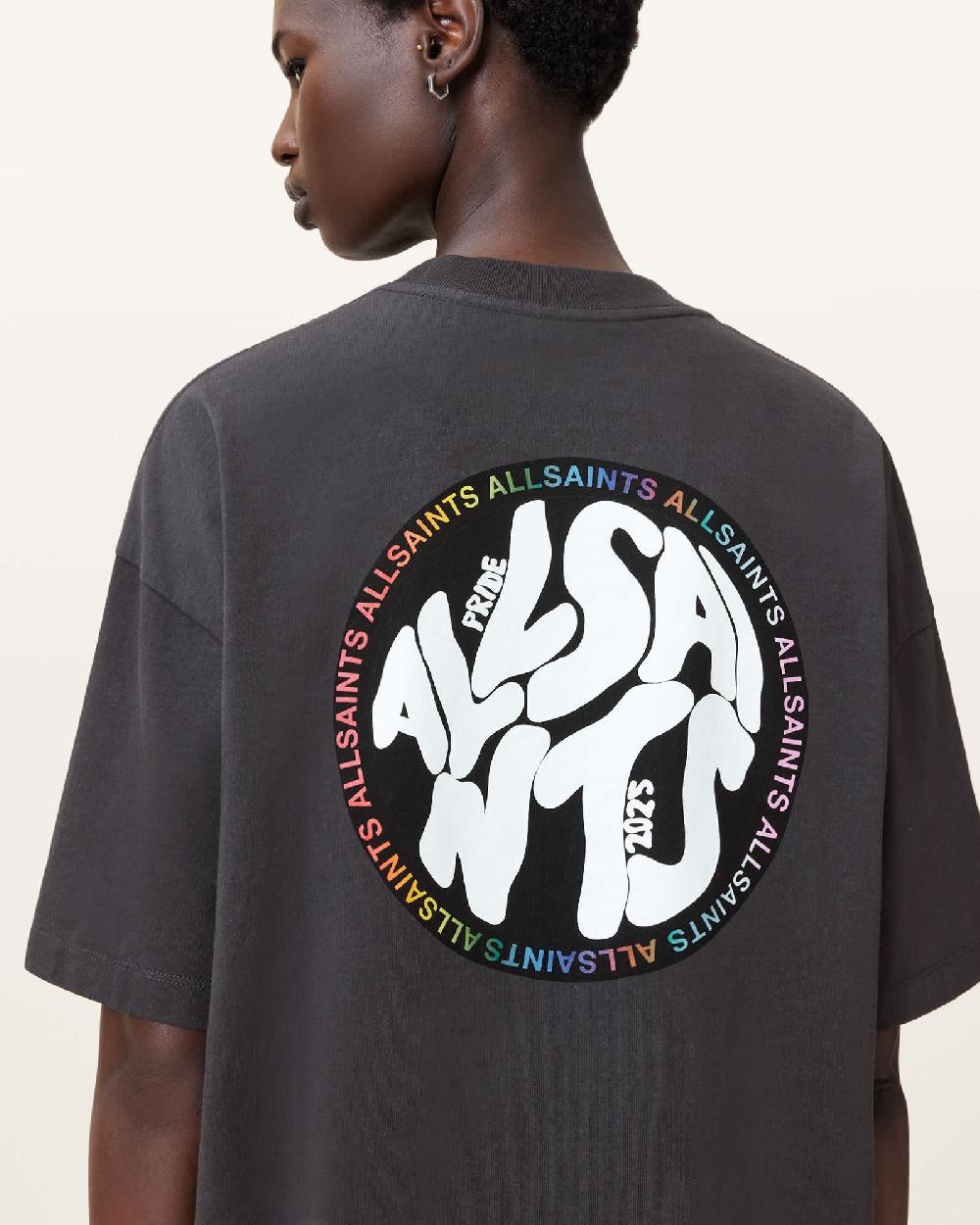 All Saints Pride Distortion T-Shirt Washed Black