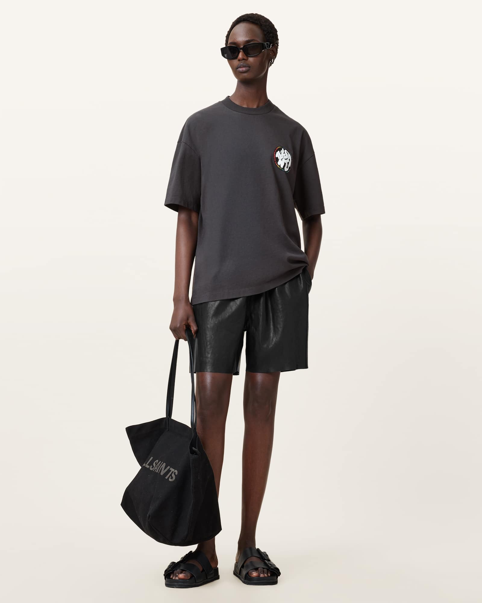 All Saints Pride Distortion T-Shirt Washed Black