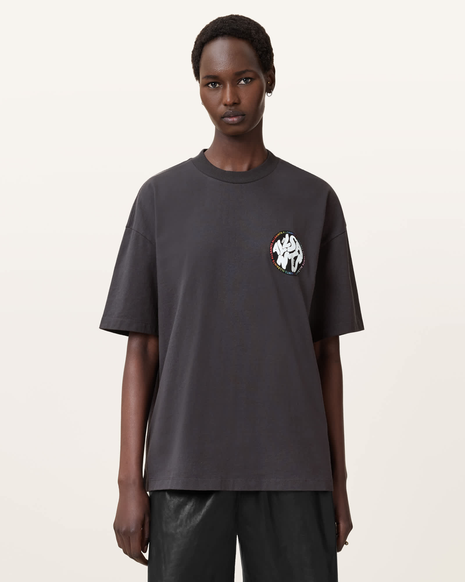 All Saints Pride Distortion T-Shirt Washed Black