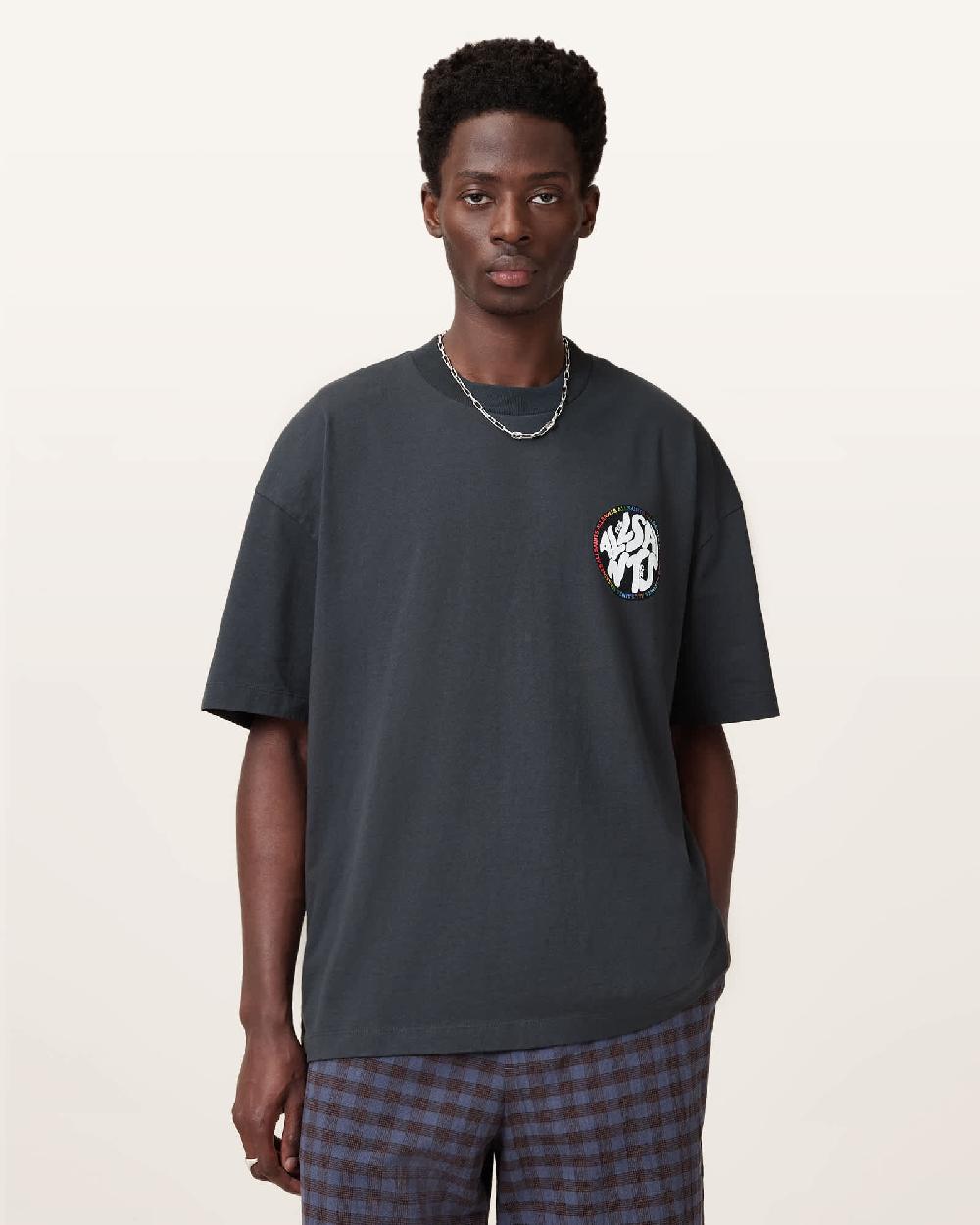 All Saints Pride Distortion T-Shirt Washed Black