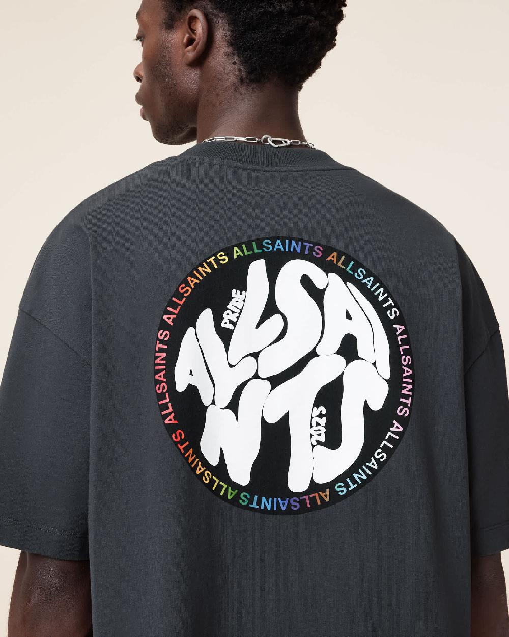 All Saints Pride Distortion T-Shirt Washed Black