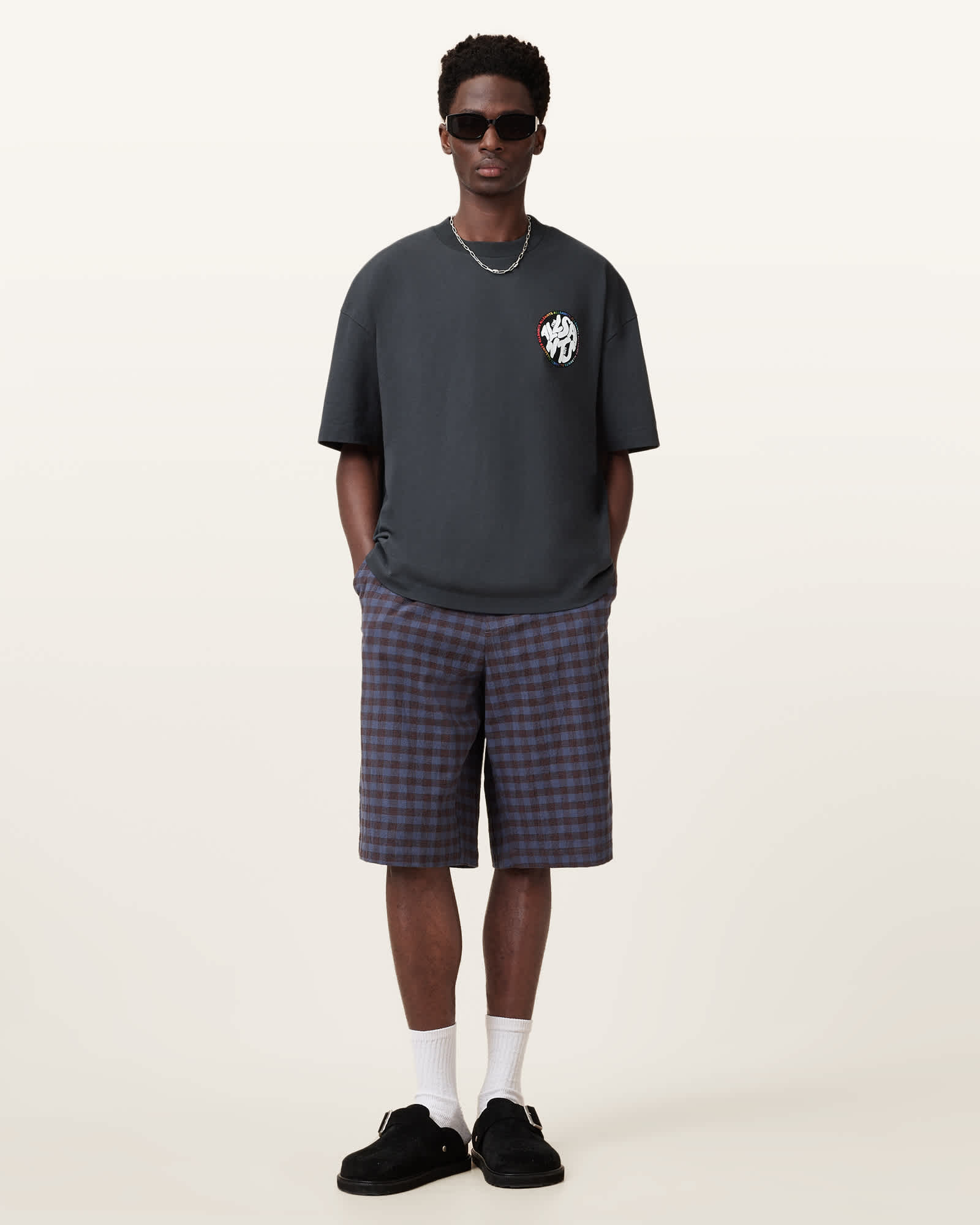 All Saints Pride Distortion T-Shirt Washed Black