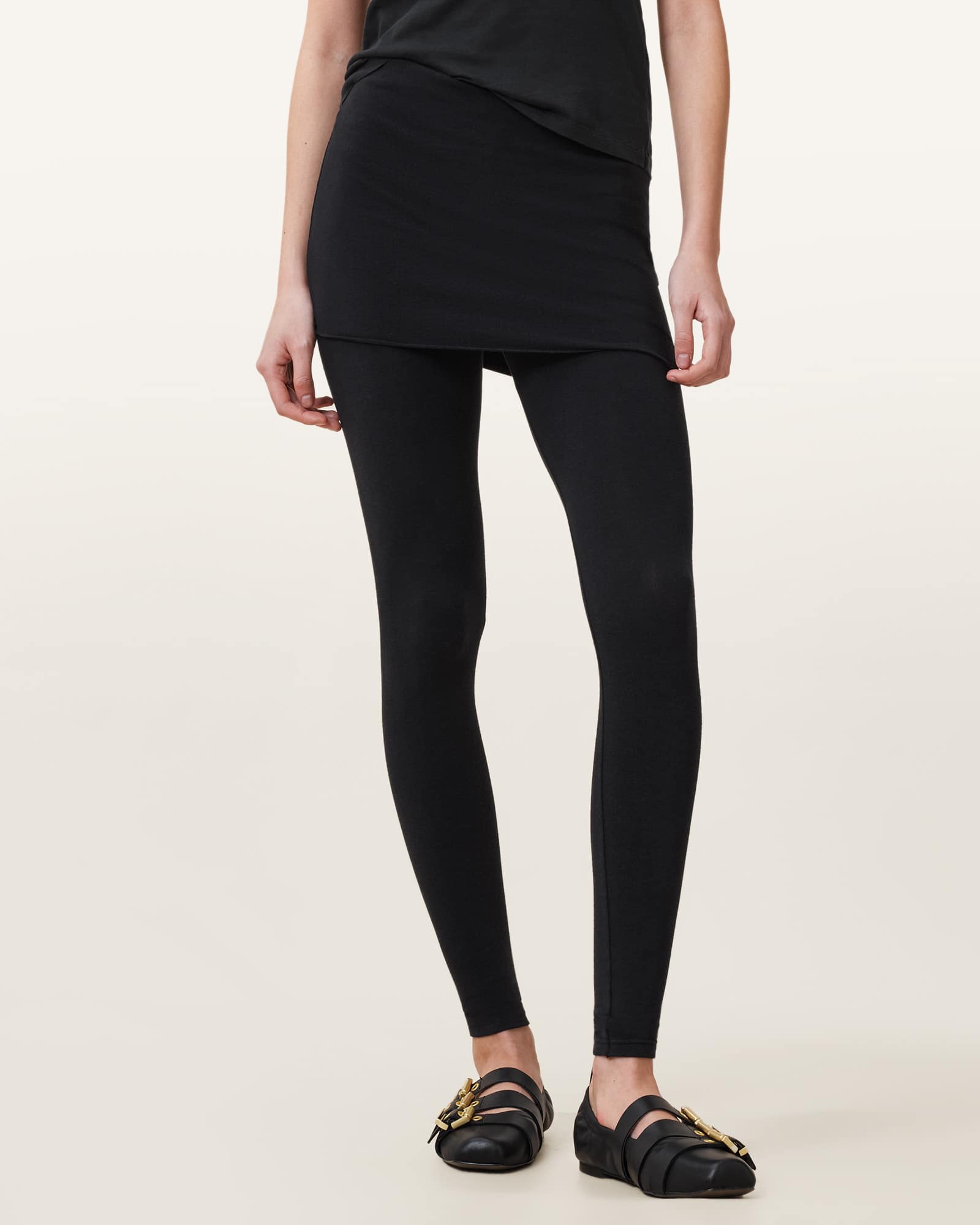 All Saints Raffi Slim Fit Leggings Black