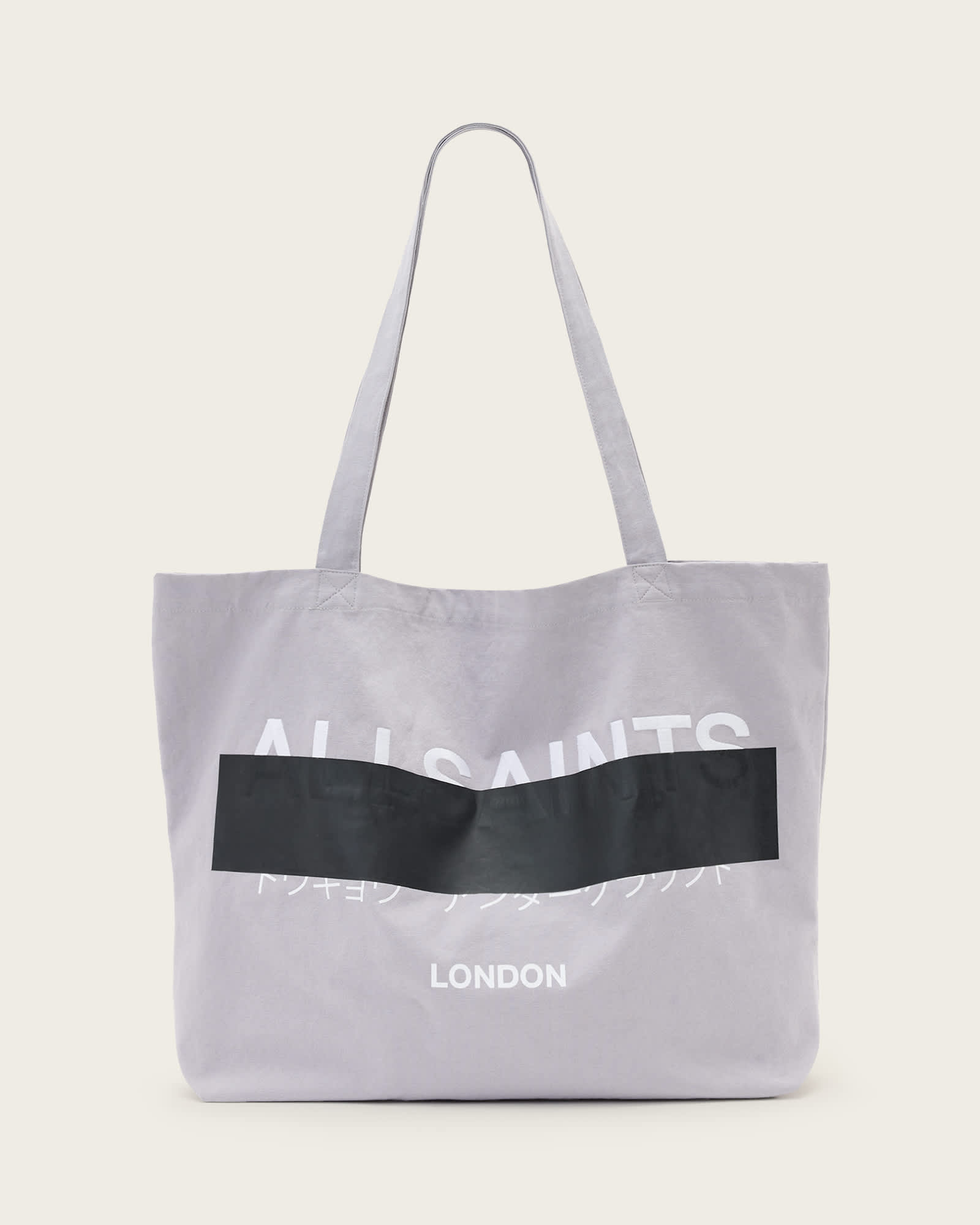 All Saints Redact Tote Bag Machine Grey