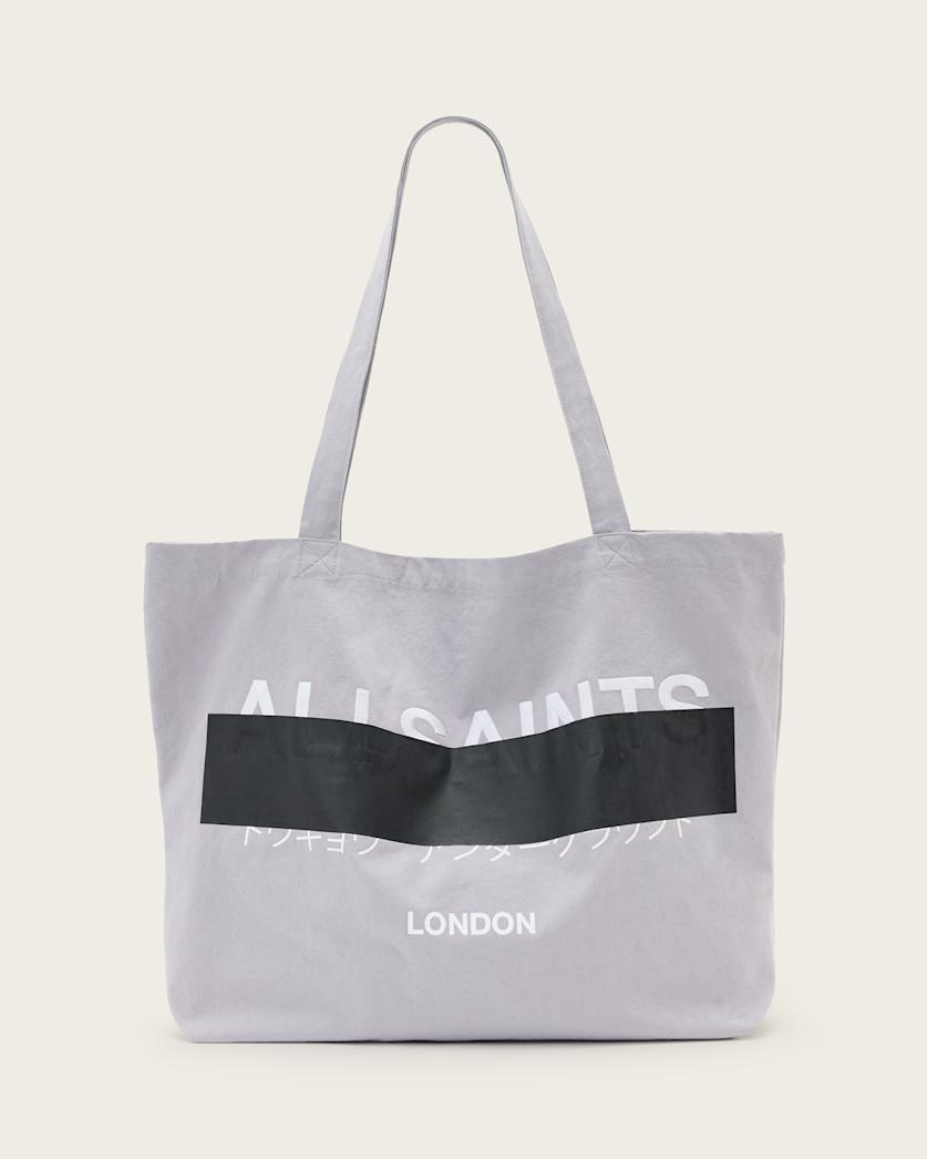 all saints Redact Tote Bag Machine Grey