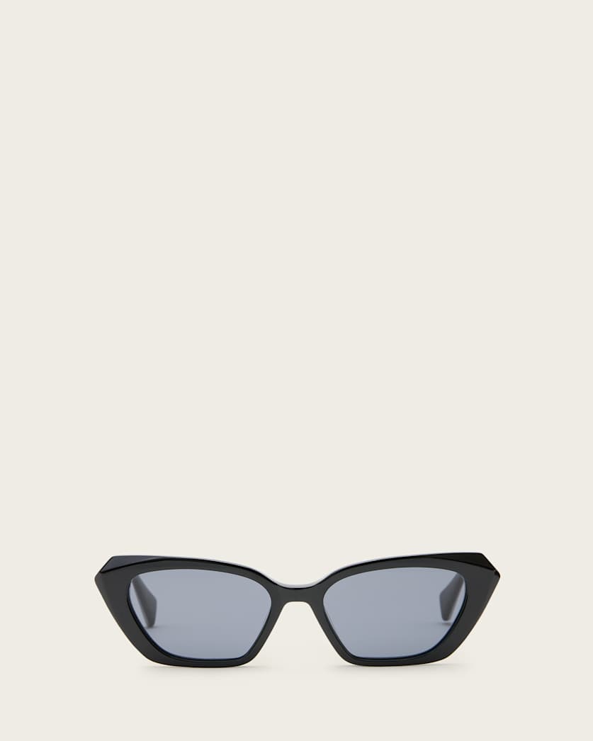 all saints Rei Cat Eye Sunglasses Gloss Black