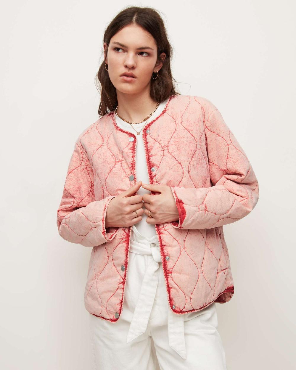 All Saints Reign Liner Jacket Pink