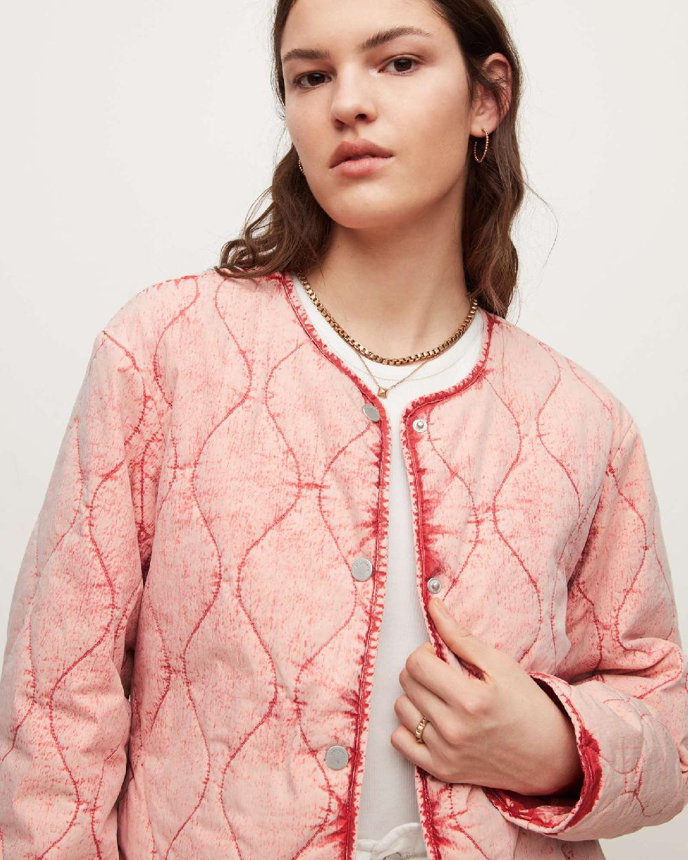 All Saints Reign Liner Jacket Pink