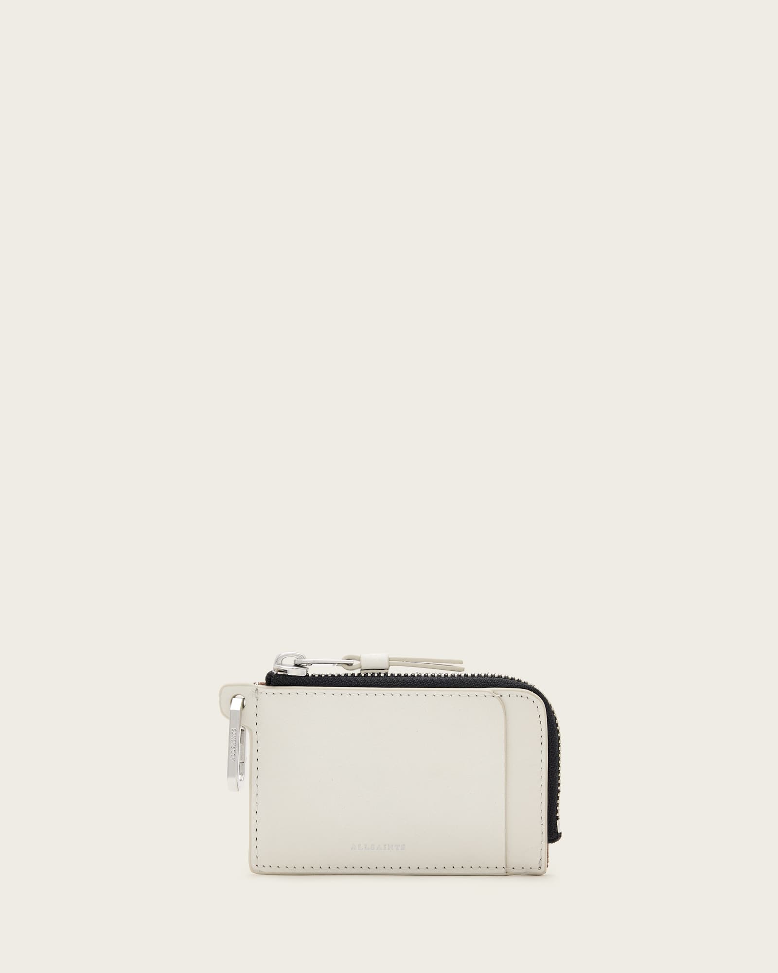 All Saints Remy Leather Wallet Birch White