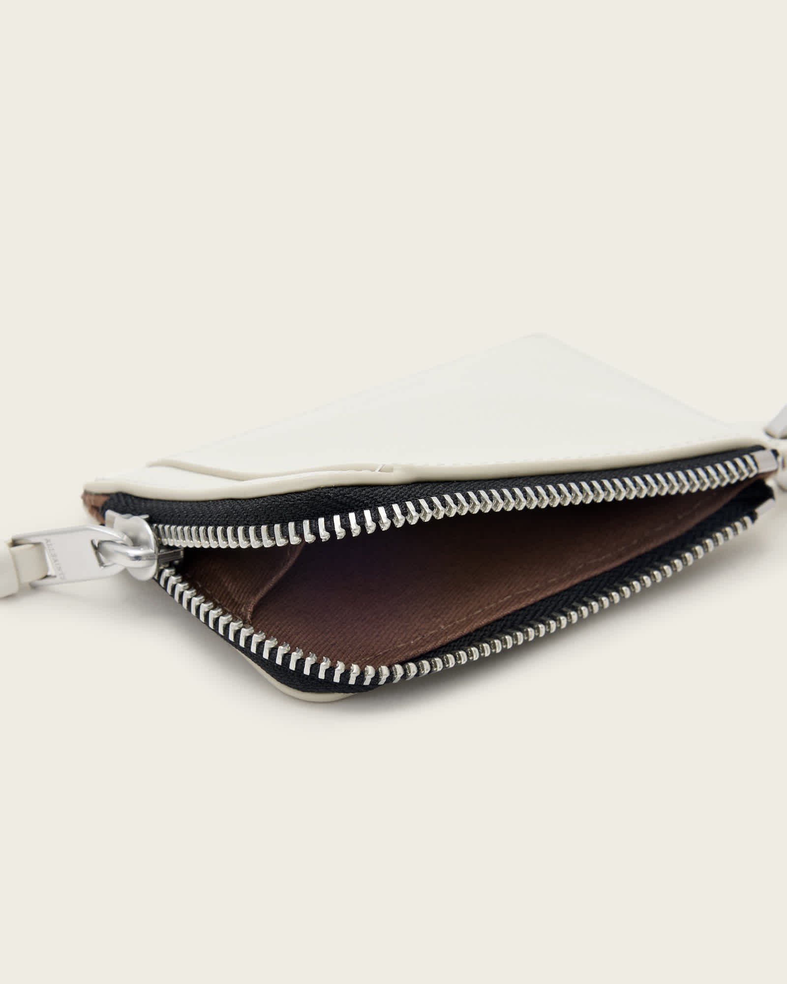 All Saints Remy Leather Wallet Birch White