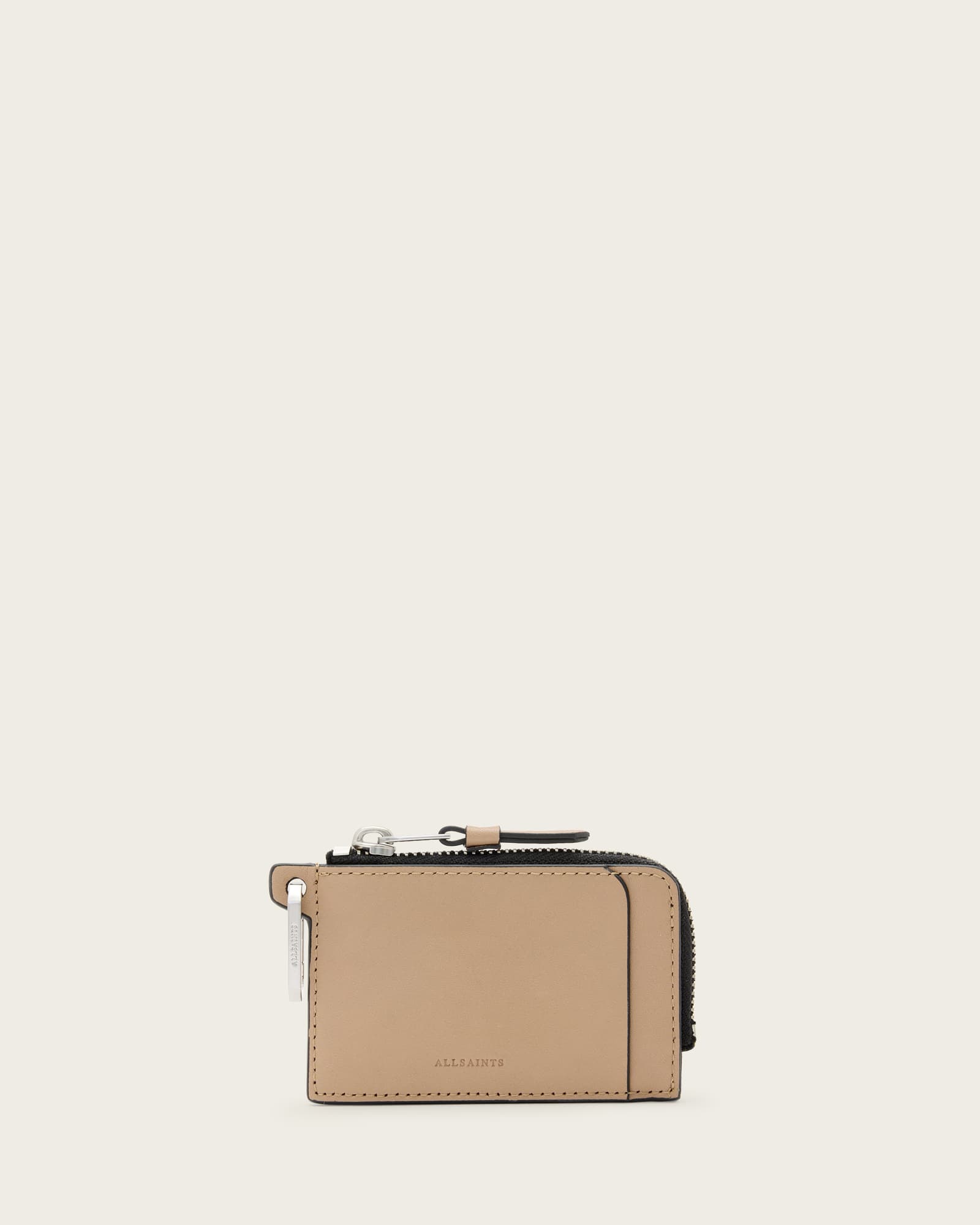 All Saints Remy Leather Wallet Mink Brown