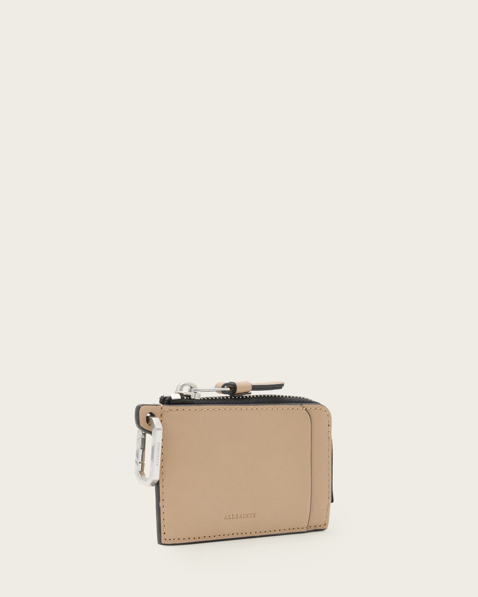 All Saints Remy Leather Wallet Mink Brown