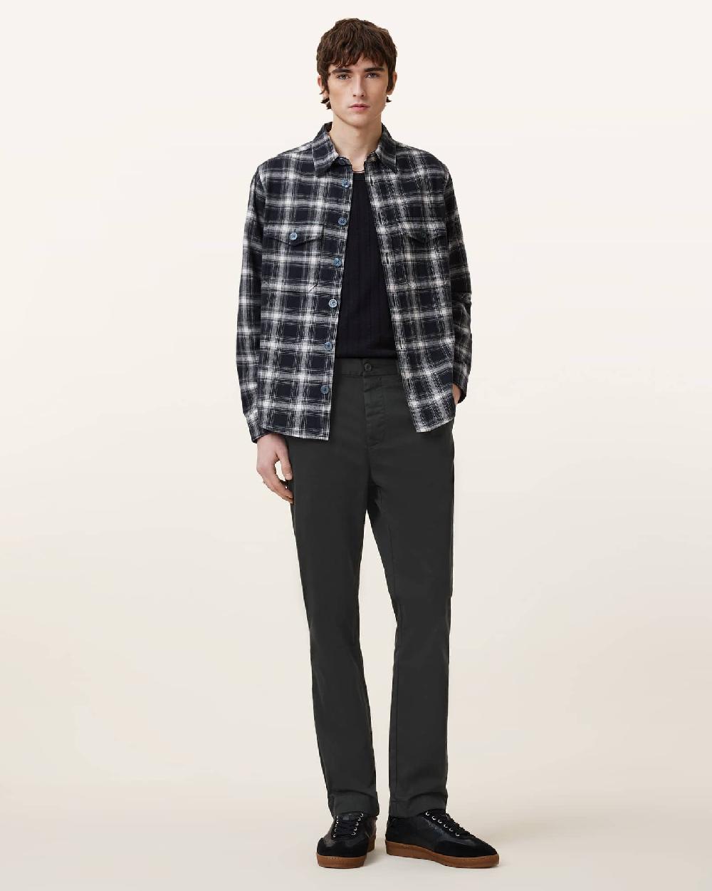 All Saints Rhode Slim-Leg Trousers Liquorice Black