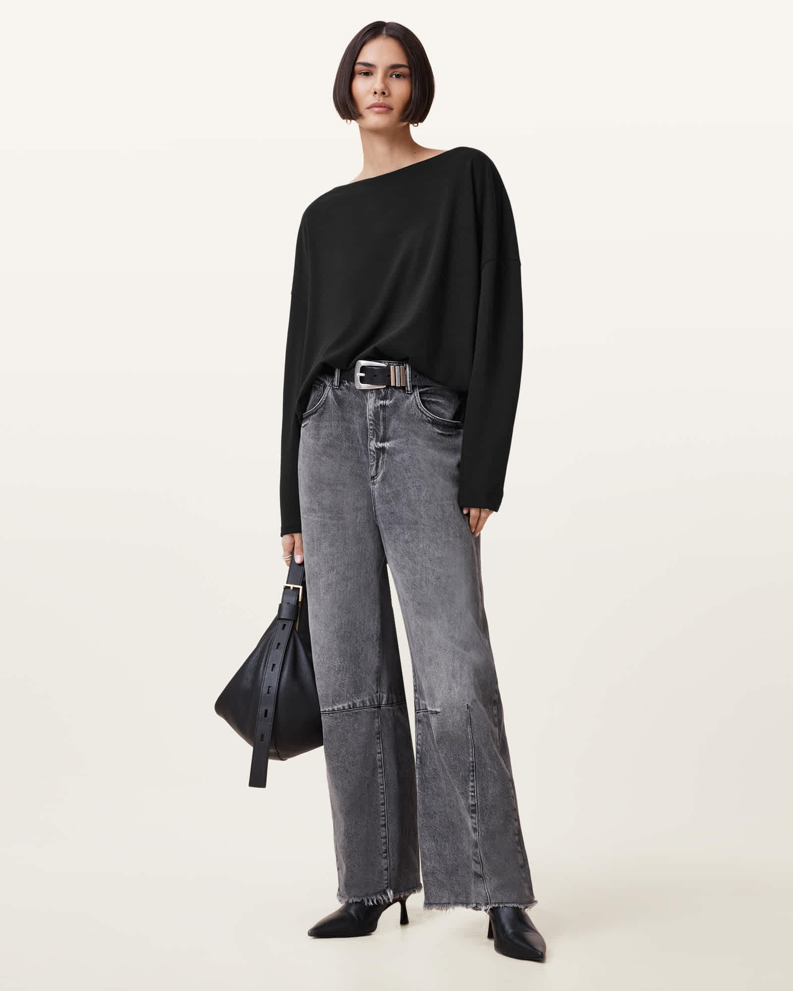 All Saints Rita Relaxed Fit T-Shirt Black