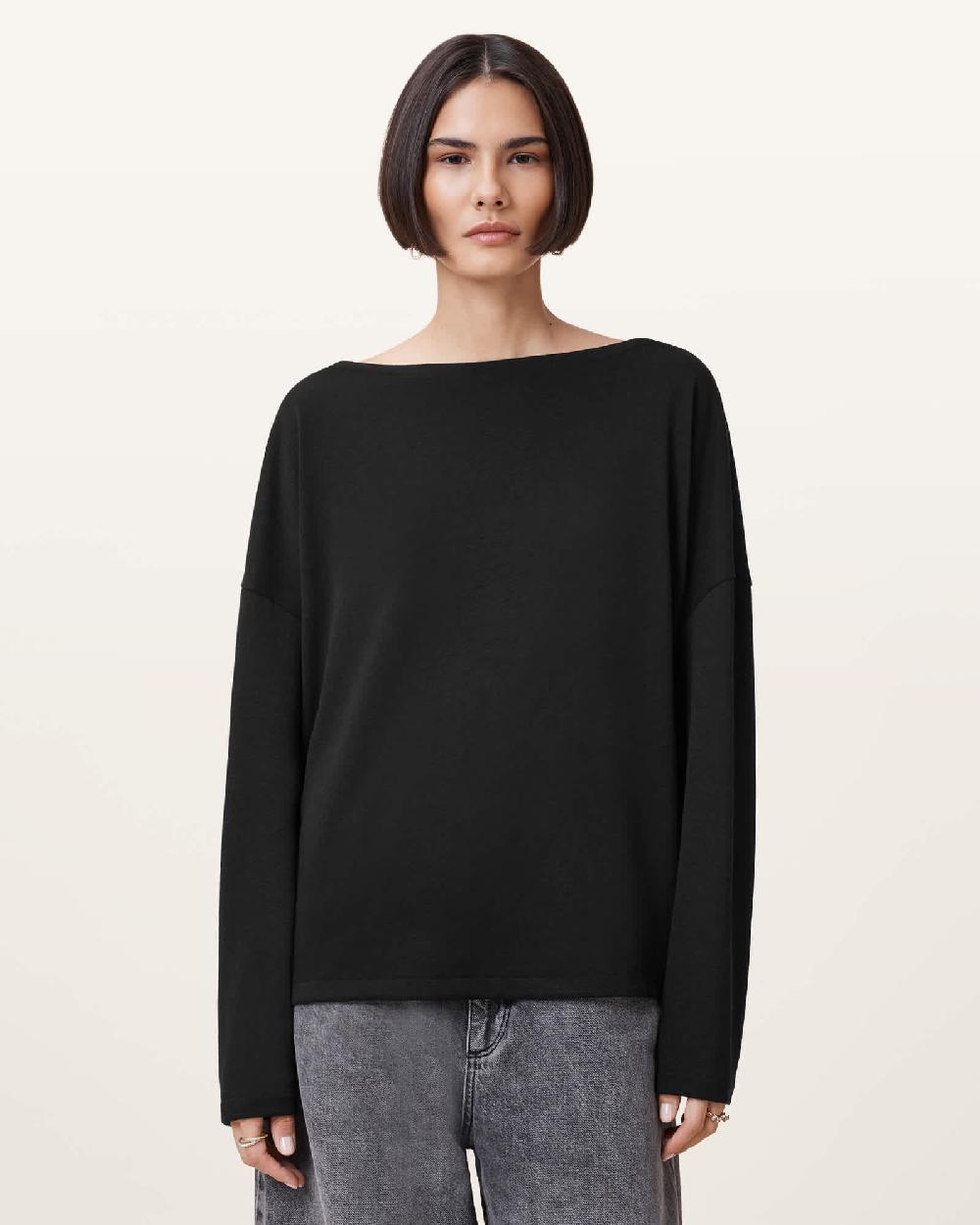 All Saints Rita Relaxed Fit T-Shirt Black