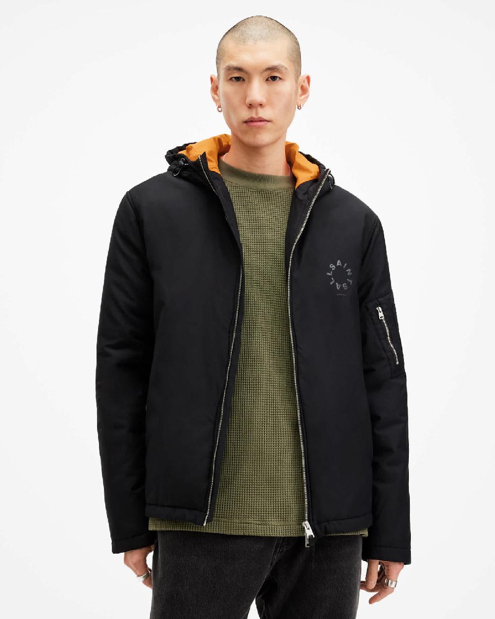All Saints Rockpile Tierra Logo Jacket Black
