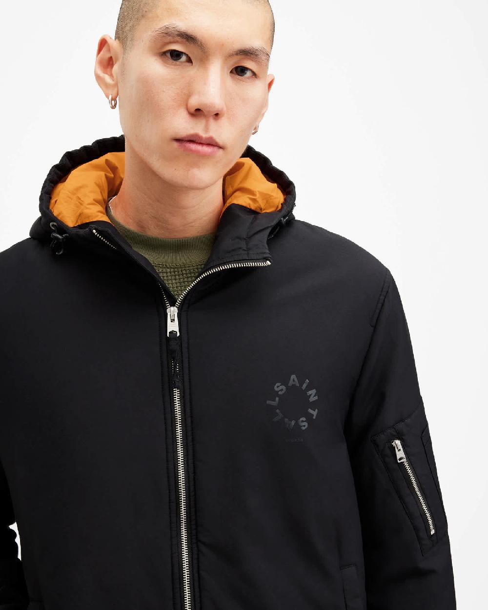 All Saints Rockpile Tierra Logo Jacket Black