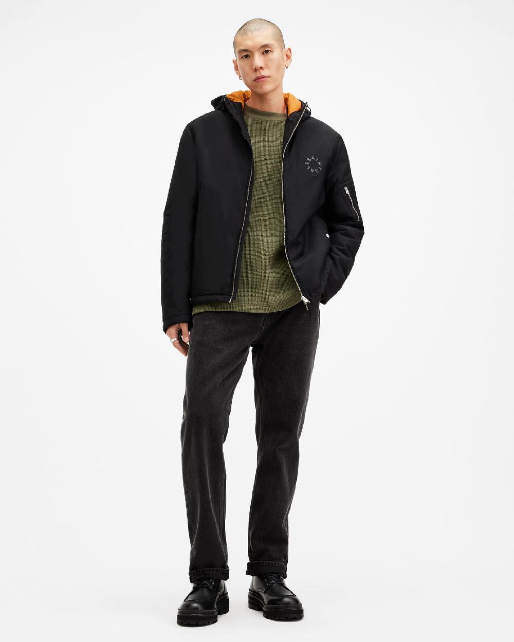All Saints Rockpile Tierra Logo Jacket Black