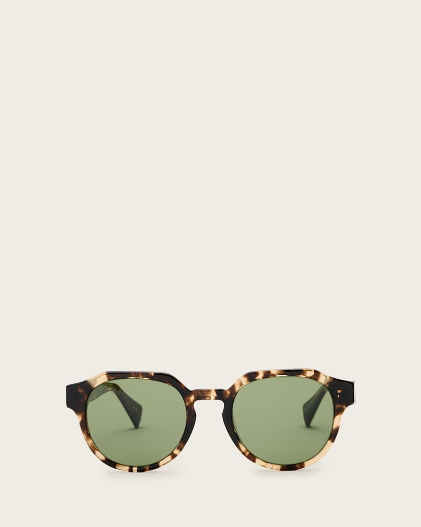 all saints Roman Round Sunglasses Brown Demi Tort