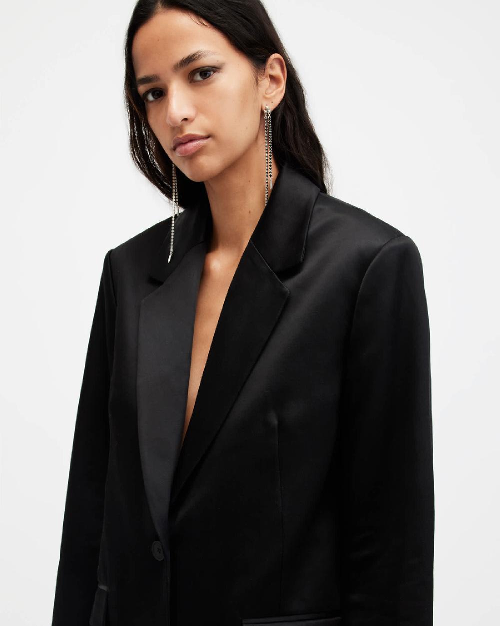 All Saints Sae Relaxed Fit Blazer Black