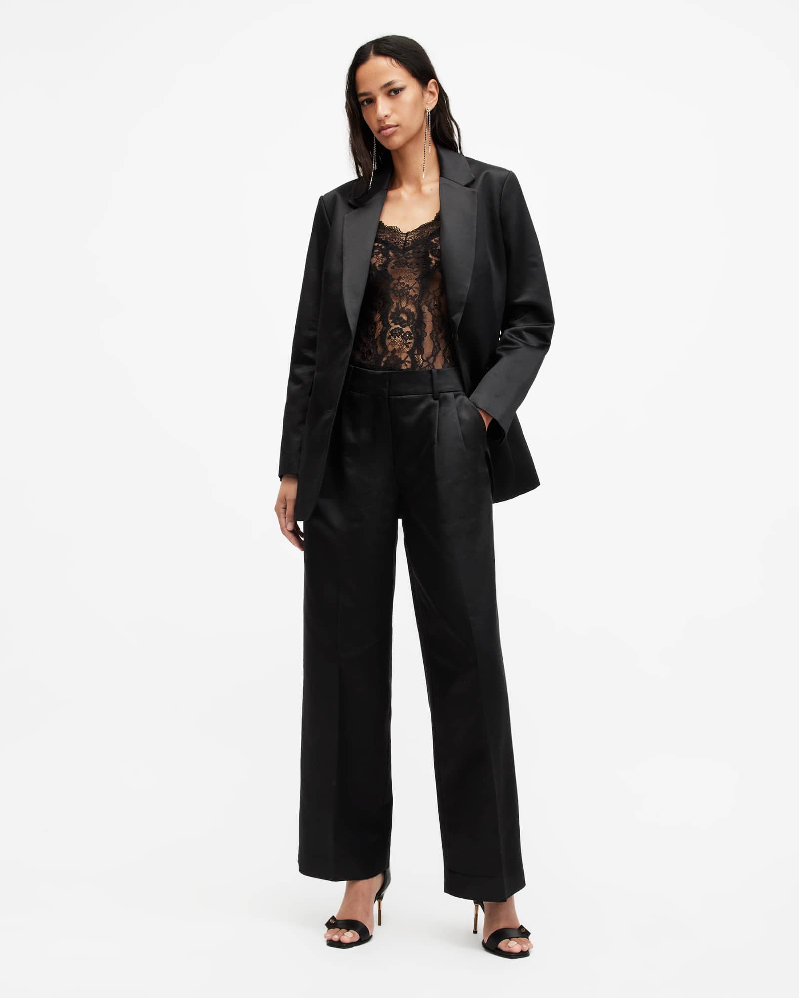 All Saints Sae Relaxed Fit Blazer Black